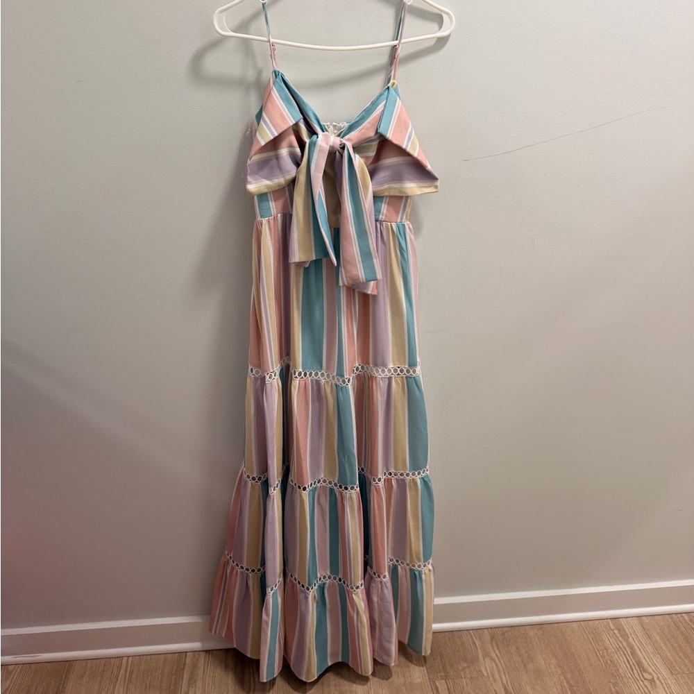 Main Strip Multicolor Striped Maxi Dress